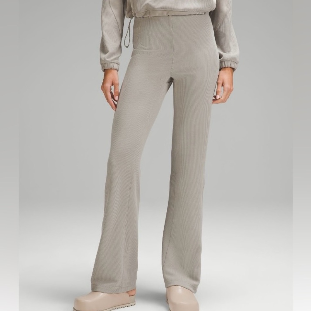 Brushed Softstreme Ribbed Zip Flare Pant